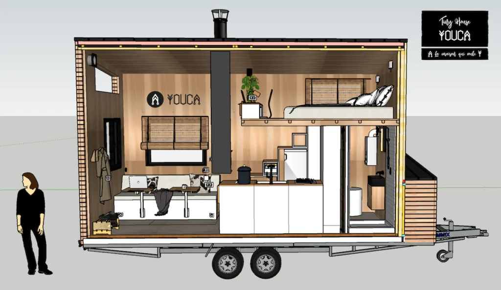 Plan 3D Sketchup Tiny House YOUCA