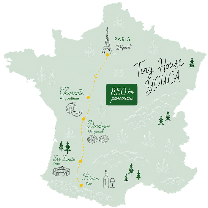Déplacements de la Tiny House YOUCA